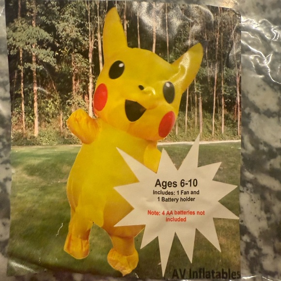 Costumes | Pokemon Pikachu Inflatable Costume Halloween Cosplay Age 68 ...